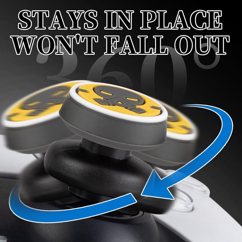 PlayRealm NO Falling Off Thumbstick Extender x 2 & Thumb Grip x 4 for PS5 & PS4 Controller (Fallout) - Image 3